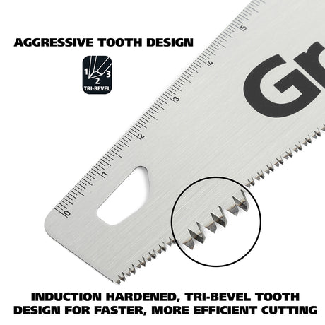 GreatNeck 74001 15 Inch Aggressive Tooth Handsaw w/ Composite Handle Additional Image 4