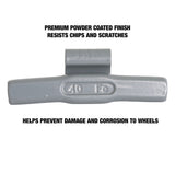 OEMTOOLS 23290 40 gm. IW Style Steel Wheel Weight - 1 Box of 25 Additional Image 3