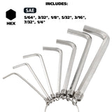 GreatNeck HKR7C Hex Key Wrench Set (7 Piece SAE) on Key Ring Additional Image 2