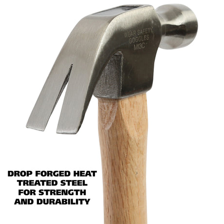 GreatNeck M13C Curved Claw Hammer (13 Oz.) with Hardwood Handle Additional Image 3