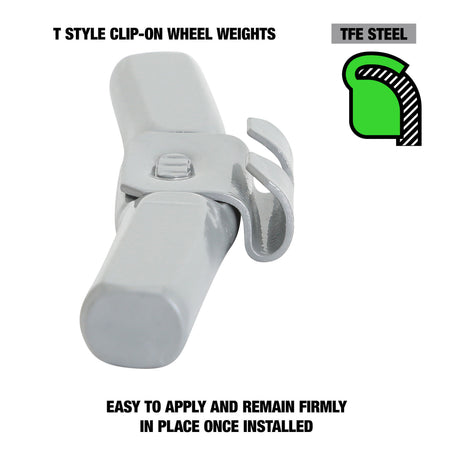 OEMTOOLS 23284 2.5 Oz. T Style Steel Wheel Weight - 1 Box of 25 Additional Image 2