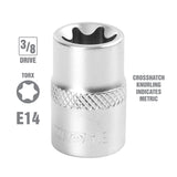 OEMTOOLS 22808 E14 3/8 Inch Drive External Star Socket Additional Image 1