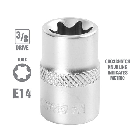 OEMTOOLS 22808 E14 3/8 Inch Drive External Star Socket Additional Image 1