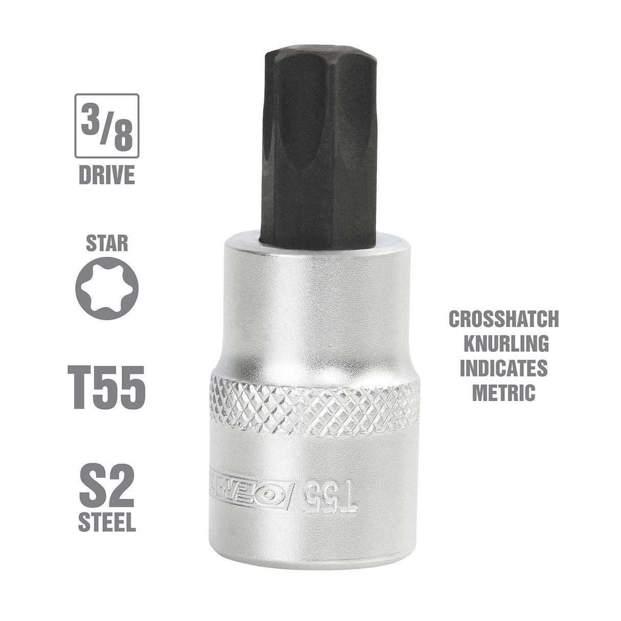 OEMTOOLS 22771 3/8 Inch Drive Star Socket Bit (T55) Additional Image 1