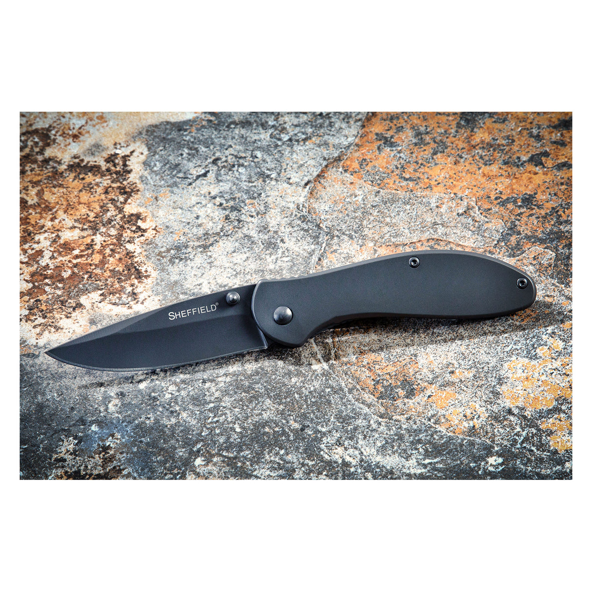 Sheffield 12169 Berda Steel 3in. Drop Point Assisted Opening Knife Additional Image 6