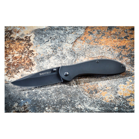 Sheffield 12169 Berda Steel 3in. Drop Point Assisted Opening Knife Additional Image 6