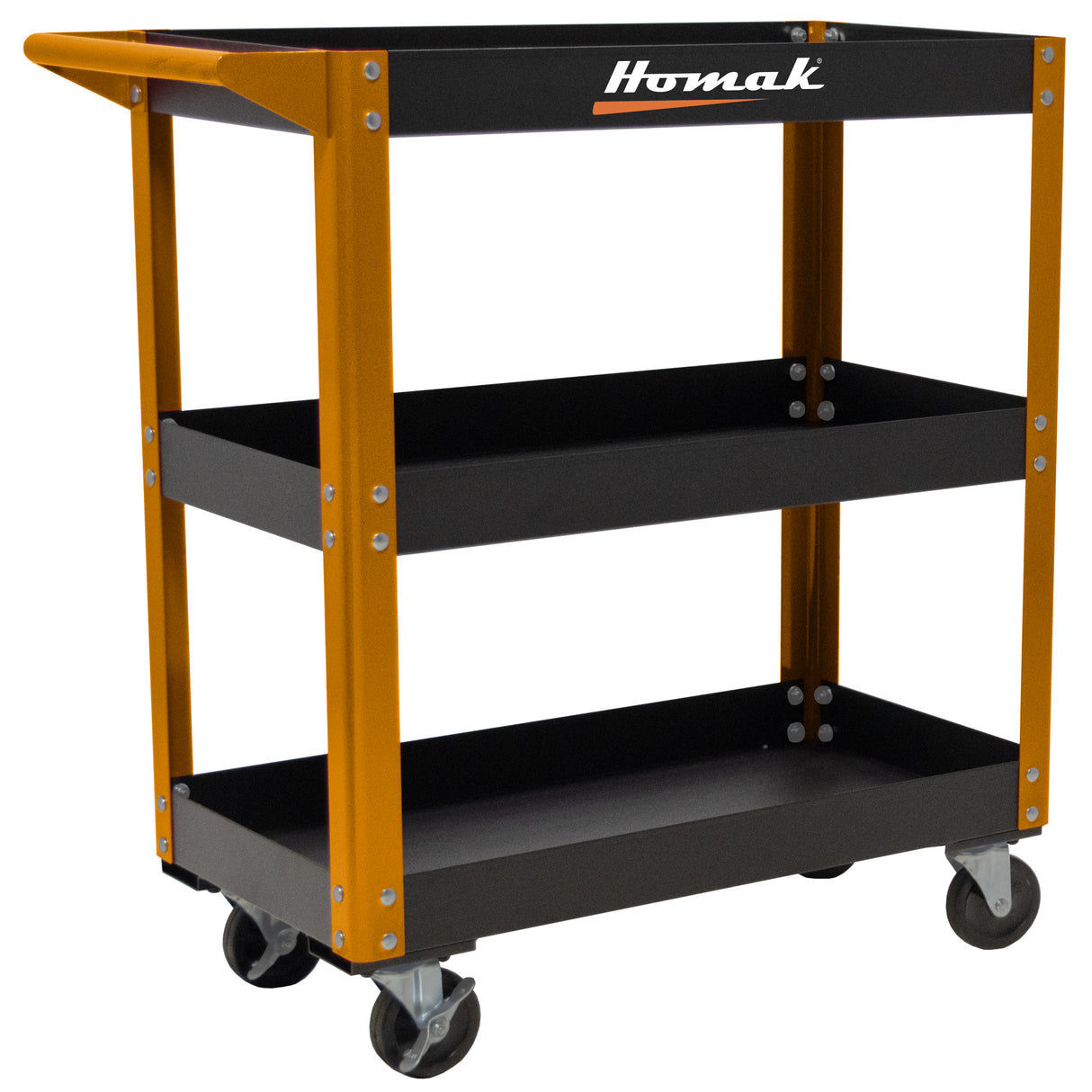Homak HOMOB06030031 30in. 3-Tier Metal Service Cart Additional Image 7