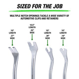 OEMTOOLS 24161 4-Piece Auto Trim Clip & Fastener Removal Tool Set Additional Image 6