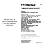 OEMTOOLS 37141 Fan Clutch Wrench Set Additional Image 5