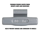 OEMTOOLS 23277 30 gm. IW Style Steel Wheel Weight - 1 Box of 25 Additional Image 3