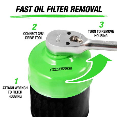 OEMTOOLS 87143 74/76 mm and 15 Flute Oil Filter Wrench Additional Image 6