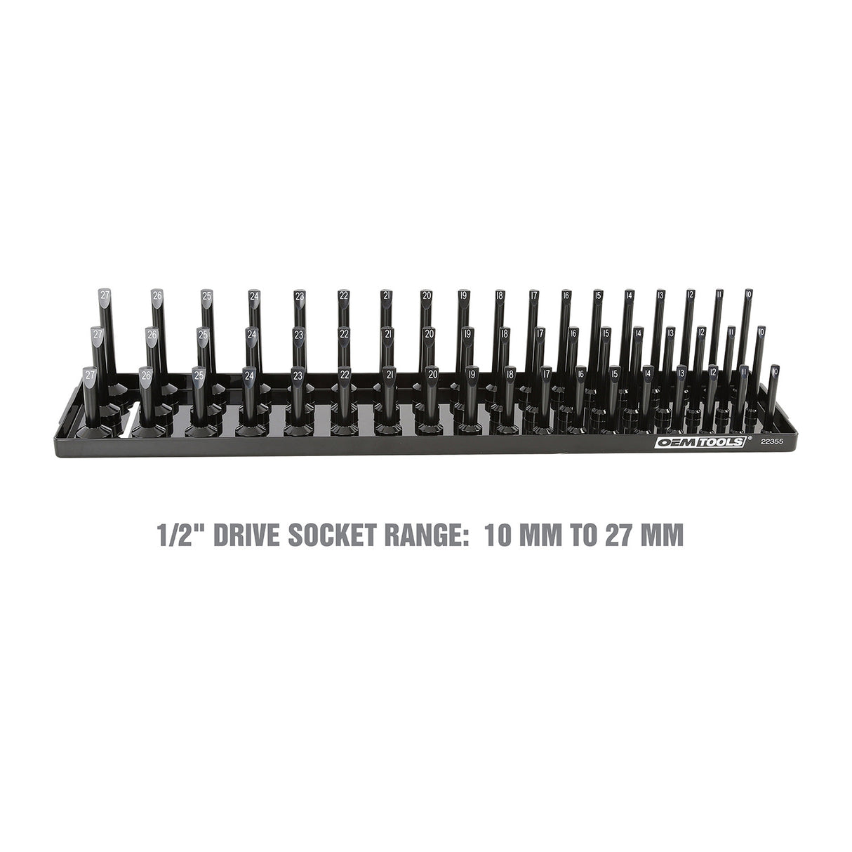 OEMTOOLS 22355 3 Post Socket Tray - 1/2in. Drive (Metric) Additional Image 2