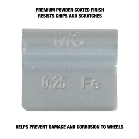 OEMTOOLS 23217 0.25 Oz. MC Style Steel Wheel Weight - 1 Box of 25 Additional Image 3