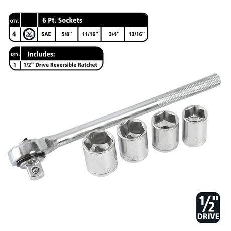 GreatNeck SCS52 Multi-Drive Socket and Ratchet Set Additional Image 5