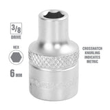 OEMTOOLS 22280 3/8 Inch Drive 6 Pt. Socket (6 mm) Additional Image 1
