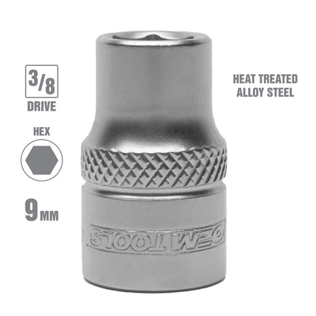 OEMTOOLS 22283 3/8 Inch Drive Socket (9 mm) Additional Image 2