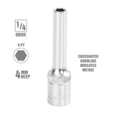 OEMTOOLS 22266 1/4 Inch Drive 6 Pt. Deep Socket (4 mm) Additional Image 1