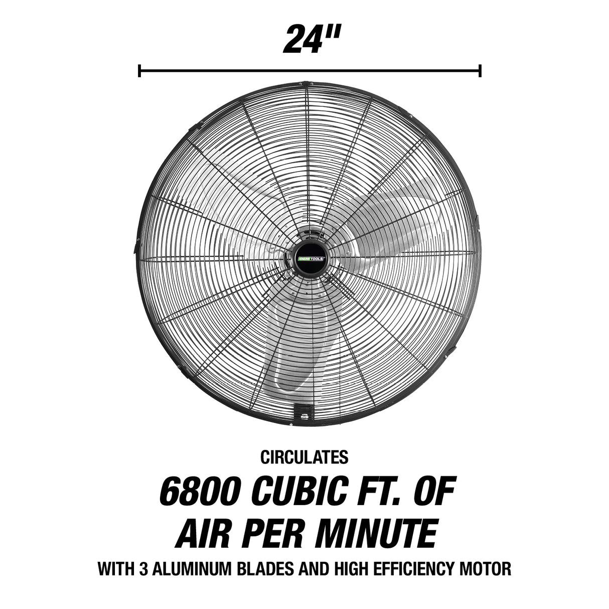 OEMTOOLS OEM24893 24 Inch Outdoor Oscillating Wall Mount Fan Additional Image 1
