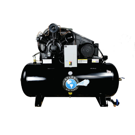 Atlas Equipment ATEMPAF10-1PH-FPD 10HP 1PH 120 Gal. Horizontal Air Compressor Main Image