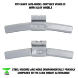 OEMTOOLS 23305 2.75 Oz. LH Style Steel Wheel Weight - 1 Box of 25 Additional Image 1