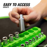 OEMTOOLS 22485 3-Piece Magnetic Socket Tray Set- SAE-Green Additional Image 5