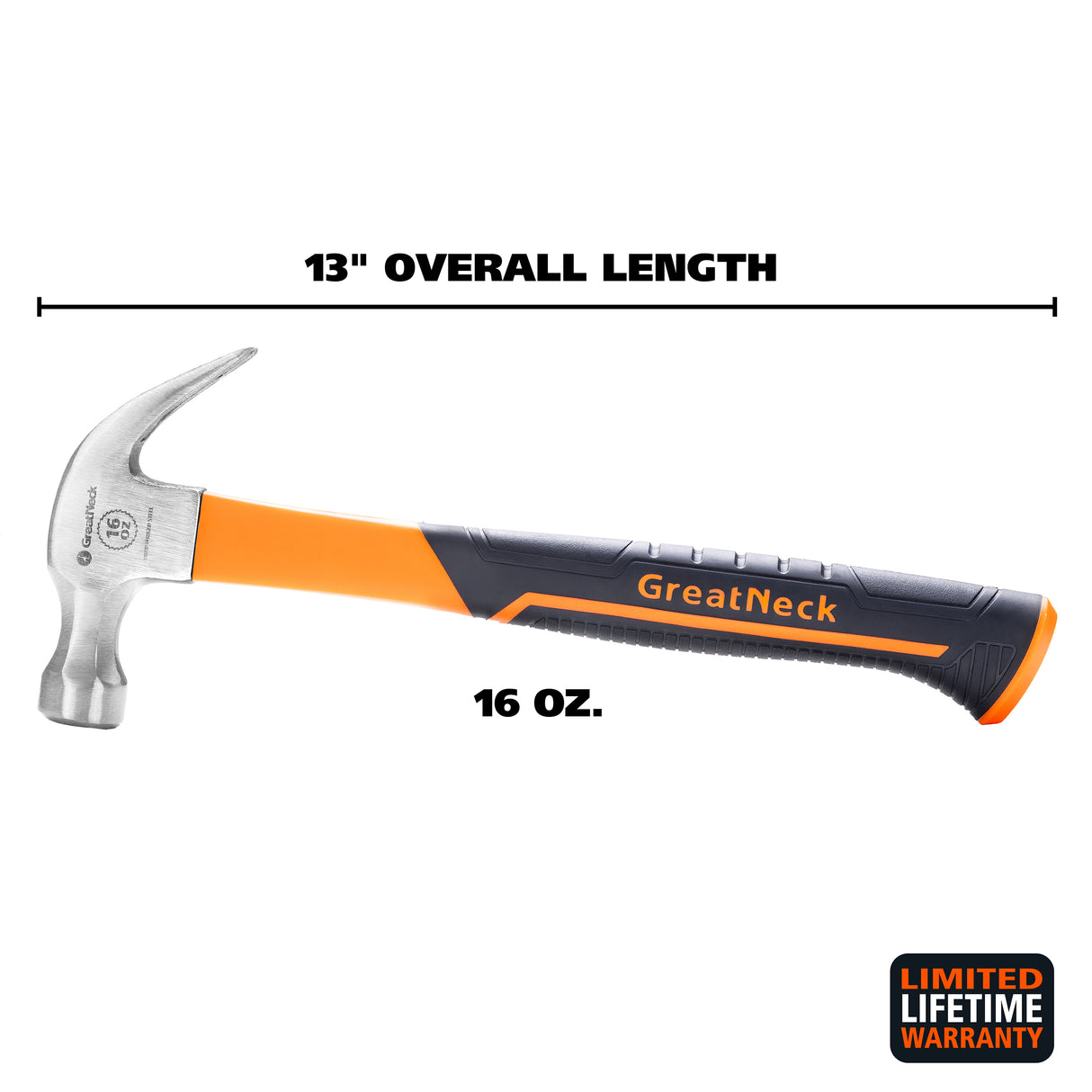 GreatNeck HG16C Fiberglass Curved Claw Hammer (16 Oz.) Additional Image 1