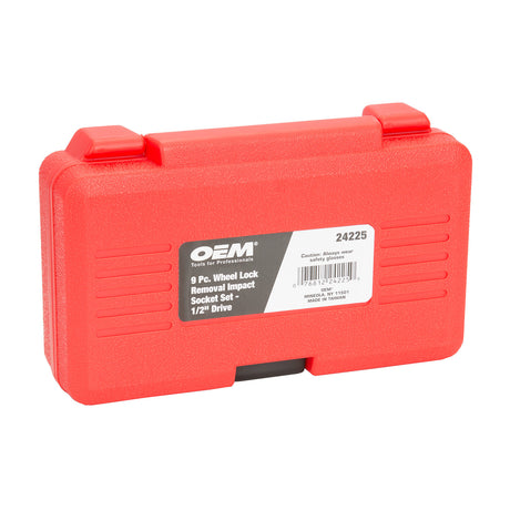 OEMTOOLS 24225 9 Piece 1/2in. Drive Wheel Lock Removal Impact Socket Set Additional Image 3