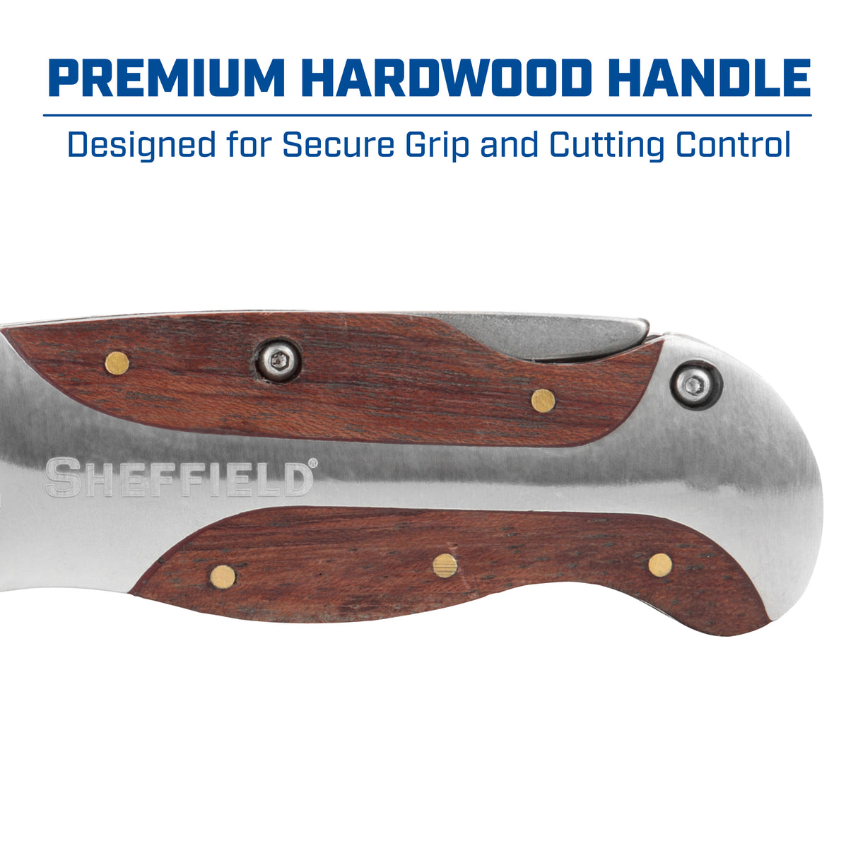 Sheffield 12818 Premium Folding Lock Back® Utility Knife with Sheath Additional Image 3