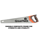 GreatNeck 74002 20 Inch Aggressive Tooth Handsaw w/ Composite Handle Additional Image 2