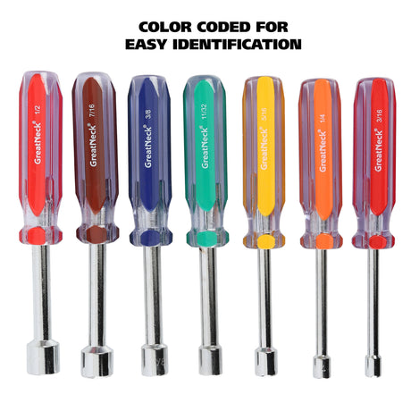 GreatNeck ND72 Professional Nut Driver Set (7 Piece SAE) Additional Image 5