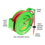 OEMTOOLS 25979 Spring Rewind Air Hose Reel with 3/8in. x 50 Ft. Hose Additional Image 1