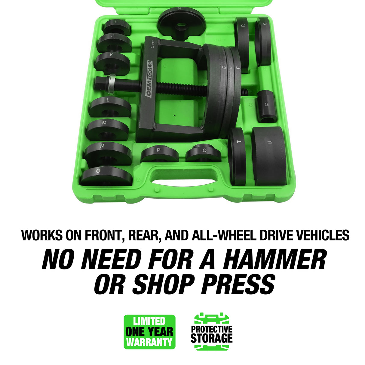 OEMTOOLS 27213 Master Wheel Hub and Bearing Remover and Installer Kit Additional Image 2