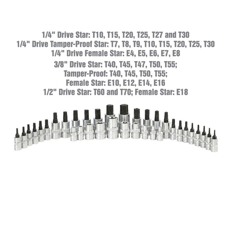 OEMTOOLS 68964 Star Bits Socket and Magnetic Tray Additional Image 7