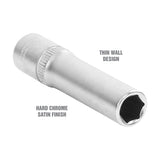 OEMTOOLS 22259 1/4 Inch Drive 6 Pt. Deep Socket (9/32 Inch) Additional Image 2
