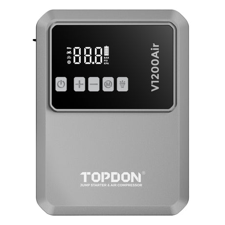 TOPDON V1200AIR 2-in-1 1200 Peak Amp Jump Starter & Tire Inflator Additional Image 8