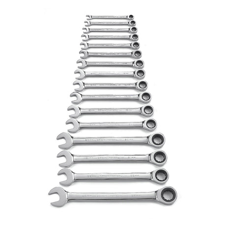 GearWrench 9416 16 Pc 12 Pt Ratcheting Combination Wrench Set - Metric Additional Image 1