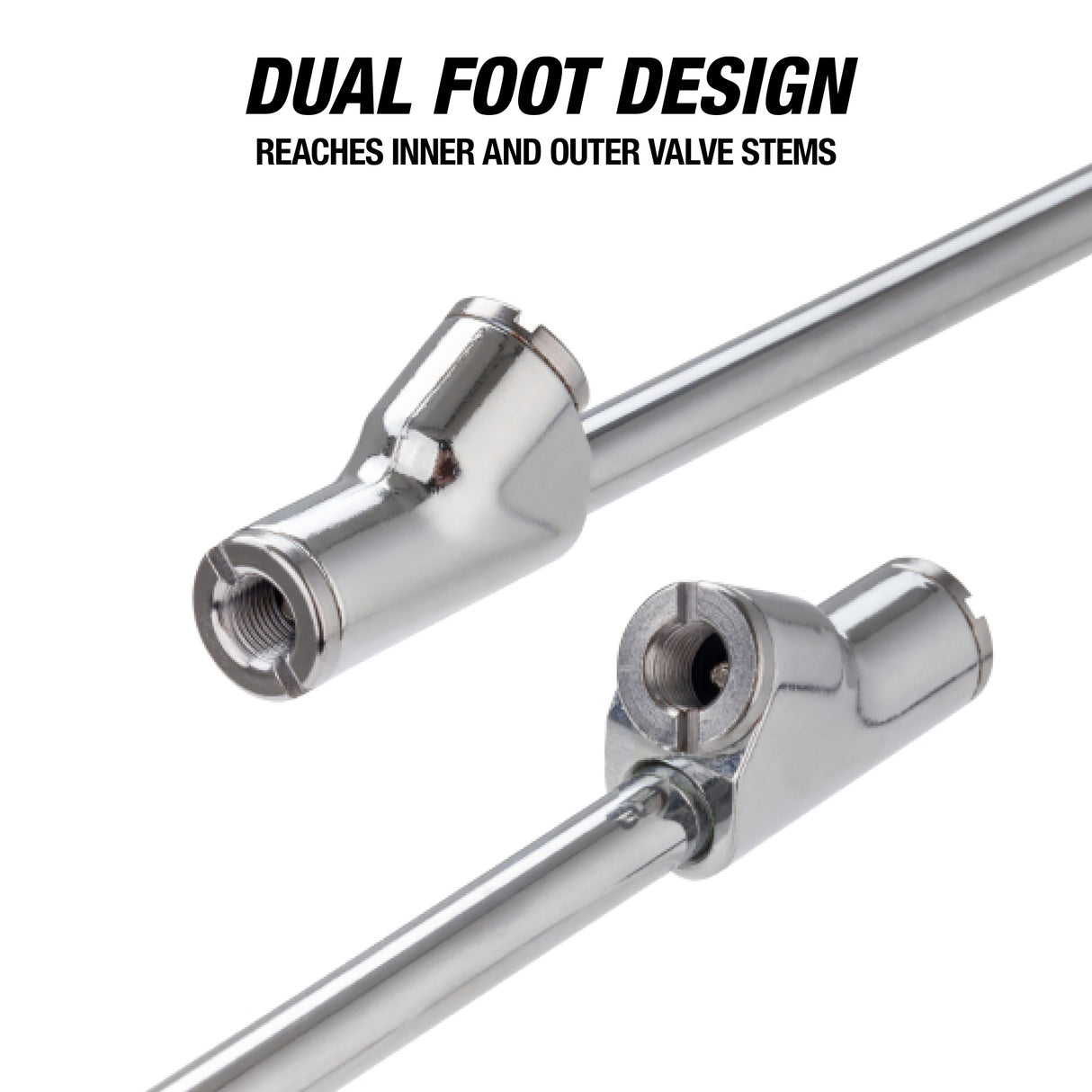 OEMTOOLS 24413 Dual Foot Air Chuck with Comfort Grip Handle Additional Image 1
