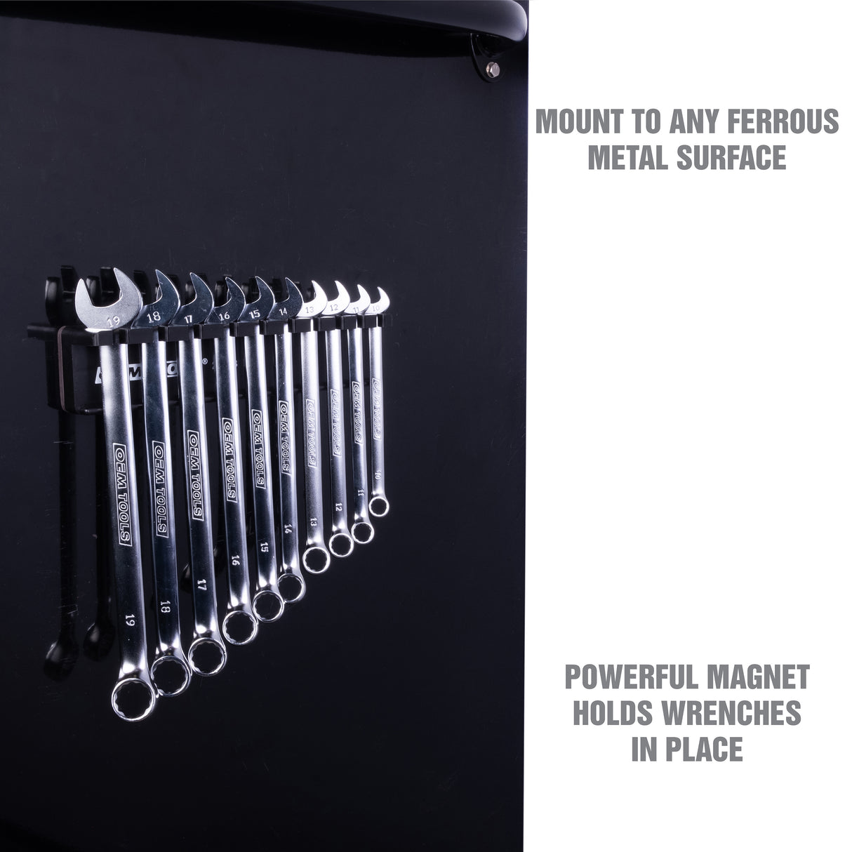 OEMTOOLS 22513 Magnetic Wrench Holder - Black Additional Image 2