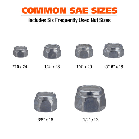 GreatNeck 68220 150-Piece Nylon Lock Nut Assortment Additional Image 3