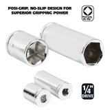 GreatNeck 18622 22 Piece 1/4 Drive Deep/Shallow Socket Set with Tray (Metric) Additional Image 3