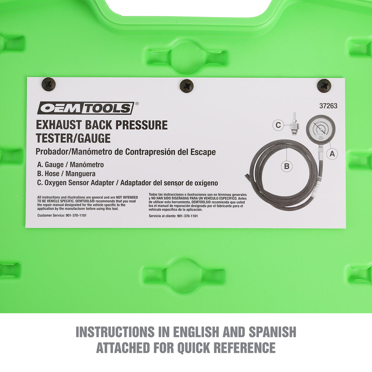 OEMTOOLS 37263 Exhaust Back Pressure Tester/Gauge Additional Image 7