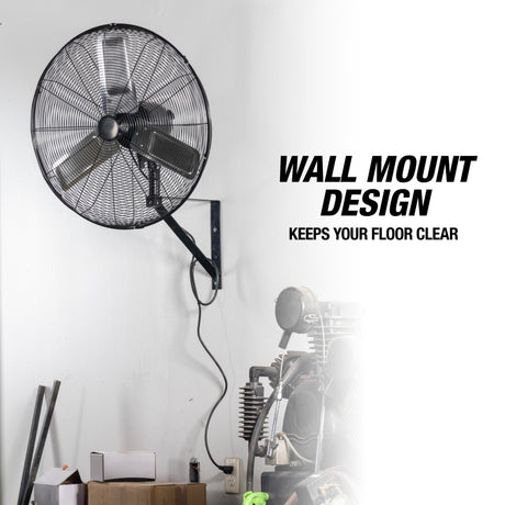 OEMTOOLS 34883 24in. Oscillating Wall Mount Fan Additional Image 7