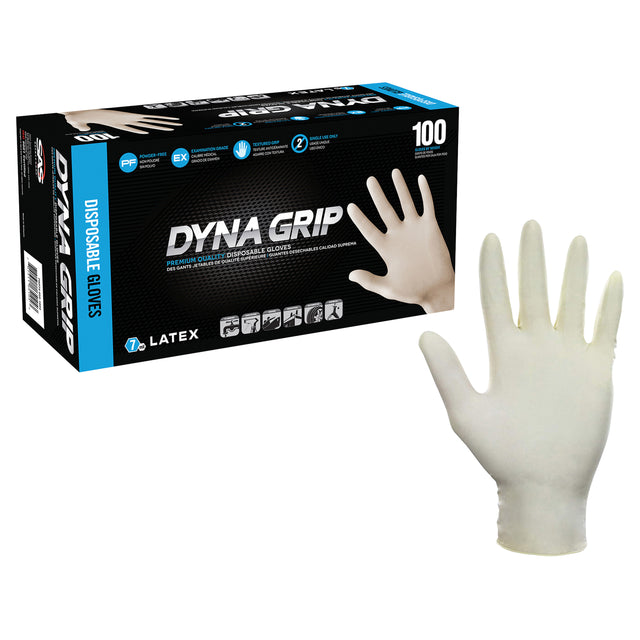 SAS 6501003 Grip Powder Free Exam Grade Latex Gloves  - Large (10 Boxes of 100 Each) Main Image