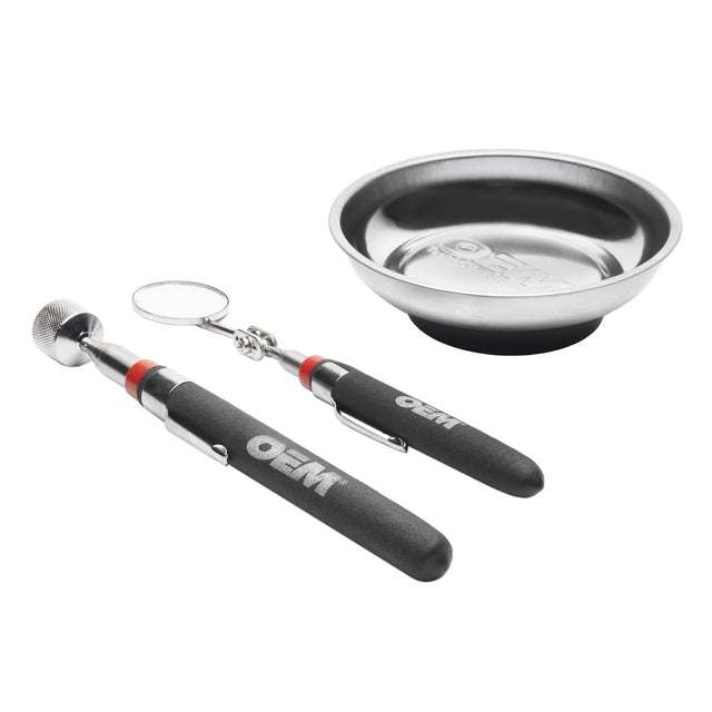 OEMTOOLS 25294 3-Piece Magnetic Tray and Pick-up Tool Set Main Image