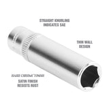 OEMTOOLS 22953 10-Piece 1/4in. Drive Deep Socket (SAE) Additional Image 3