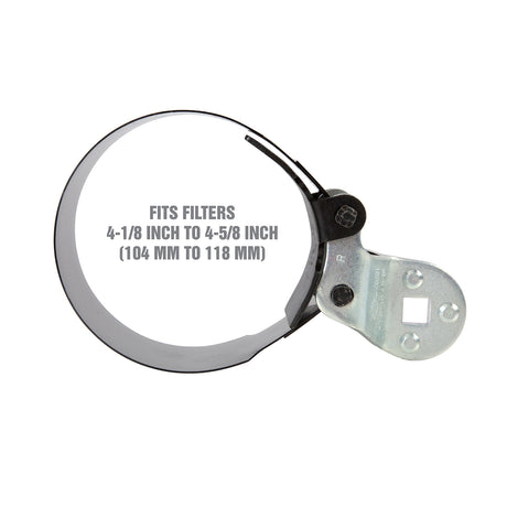 OEMTOOLS 25231 4-1/8in. to 4-5/8in. Heavy Duty Truck Oil Filter Wrench Additional Image 1