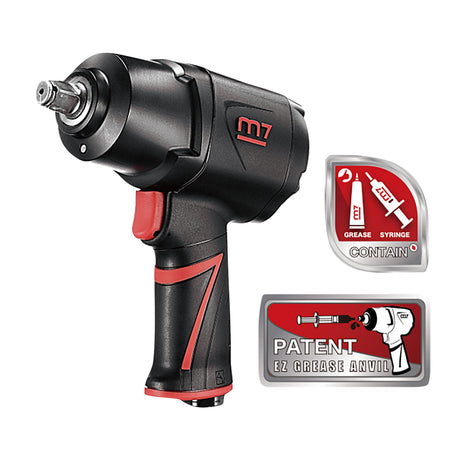M7 Mighty Seven NC-4255QHB 1200 Ft Lb Impact Wrench with Patent Oil-Filled Anvil Additional Image 1