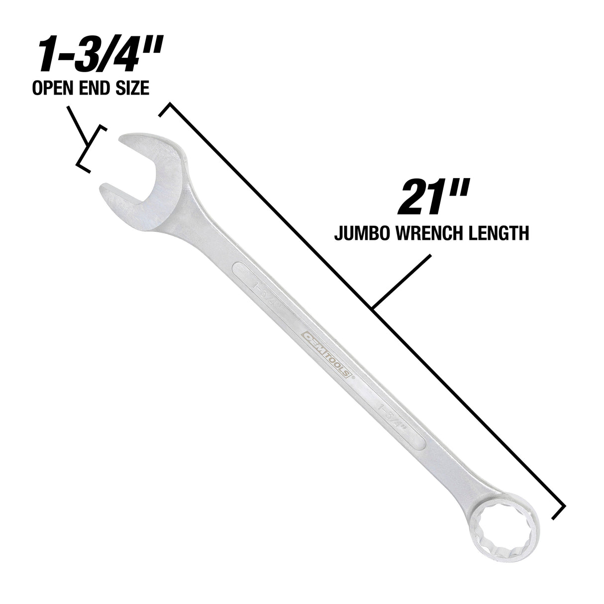 OEMTOOLS 22110 1-3/4in. Jumbo Combination Wrench Additional Image 2