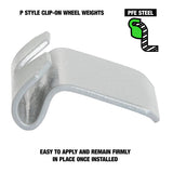 OEMTOOLS 23218 0.25 Oz. P Style Steel Wheel Weight - 1 Box of 25 Additional Image 2