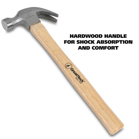 GreatNeck M8C Curved Claw Hammer (8 Oz.) with Hardwood Handle Additional Image 4
